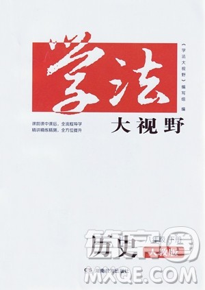 湖南教育出版社2023学法大视野八年级下册历史人教版参考答案