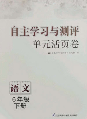 江苏凤凰科学技术出版社2023自主学习与测评单元活页卷六年级语文下册人教版参考答案