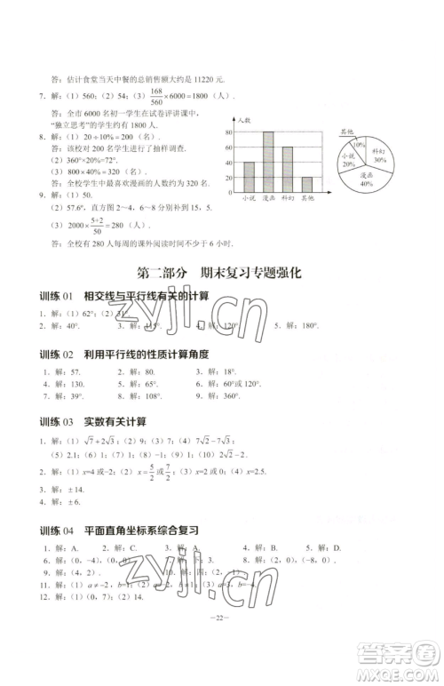 黑龙江美术出版社2023计算高手七年级下册数学人教版参考答案 黑龙江美术出版社2023计算高手七年级下册数学人教版参考答案