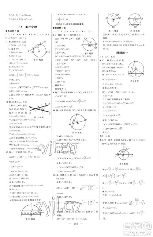 延边大学出版社2023细解巧练九年级下册数学鲁教版五四制参考答案