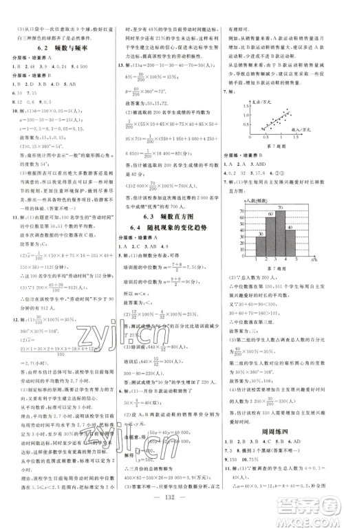 延边大学出版社2023细解巧练九年级下册数学青岛版参考答案