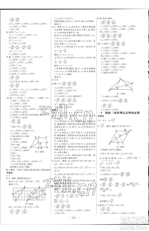 延边大学出版社2023细解巧练八年级下册数学鲁教版五四制参考答案