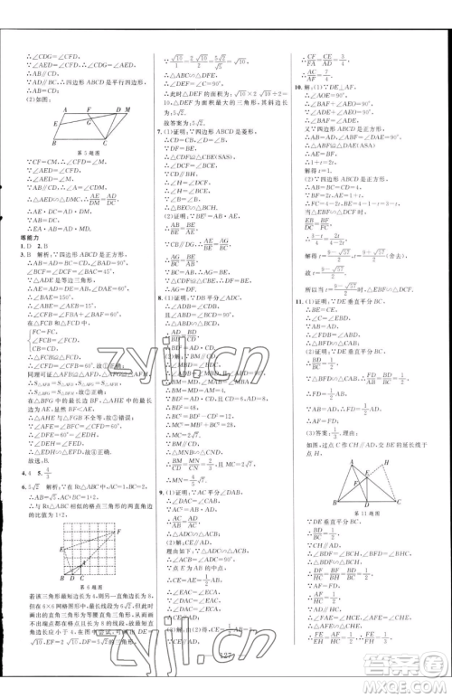 延边大学出版社2023细解巧练八年级下册数学鲁教版五四制参考答案