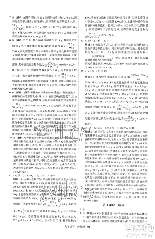 甘肃少年儿童出版社2023经纶学典学霸题中题九年级下册化学沪教版参考答案 甘肃少年儿童出版社2023经纶学典学霸题中题九年级下册化学沪教版参考答案