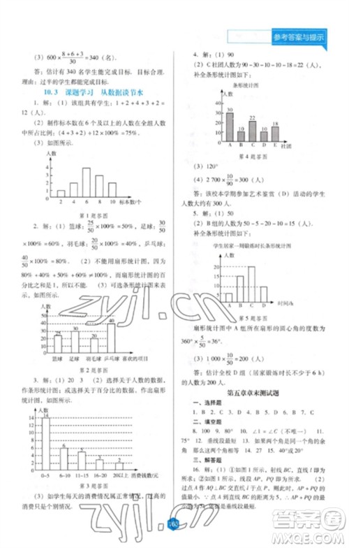 辽海出版社2023新课程数学能力培养七年级下册人教版D版大连专用参考答案