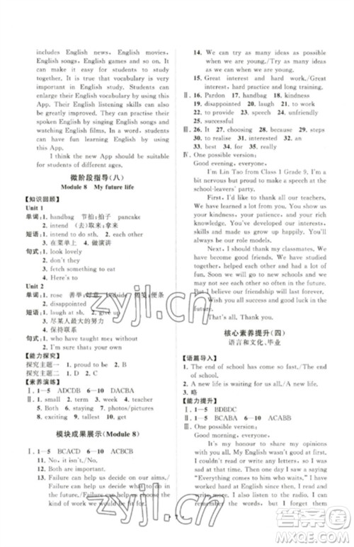 山东教育出版社2023初中同步练习册分层卷九年级英语下册外研版参考答案 山东教育出版社2023初中同步练习册分层卷九年级英语下册外研版参考答案