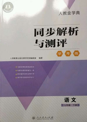 人民教育出版社2023人教金学典同步解析与测评学考练九年级语文下册人教版参考答案 人民教育出版社2023人教金学典同步解析与测评学考练九年级语文下册人教版参考答案