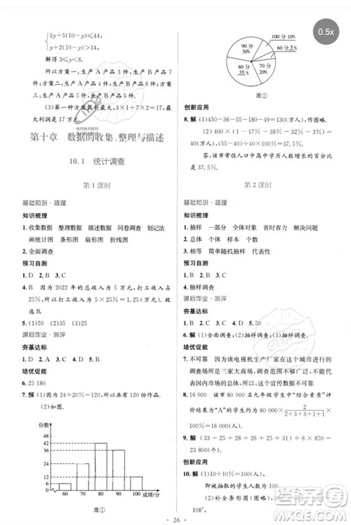 人民教育出版社2023人教金学典同步解析与测评学考练七年级数学下册人教版参考答案 人民教育出版社2023人教金学典同步解析与测评学考练七年级数学下册人教版参考答案