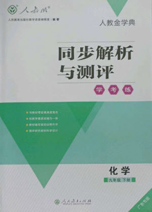 人民教育出版社2023人教金学典同步解析与测评学考练九年级化学下册人教版广东专版参考答案