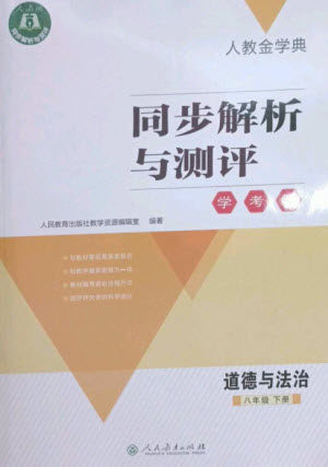 人民教育出版社2023人教金学典同步解析与测评学考练八年级道德与法治下册人教版参考答案