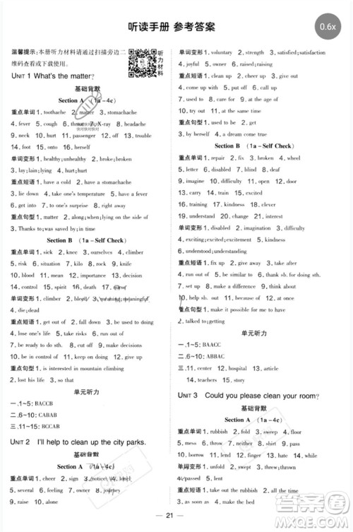 吉林教育出版社2023点拨训练八年级英语下册人教版参考答案 吉林教育出版社2023点拨训练八年级英语下册人教版参考答案
