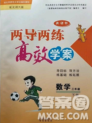 希望出版社2023新课标两导两练高效学案三年级下册数学北师大版参考答案