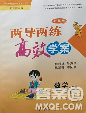希望出版社2023新课标两导两练高效学案二年级下册数学北师大版参考答案