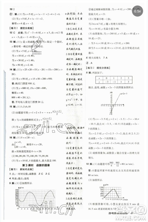 吉林教育出版社2023点拨训练八年级数学下册人教版参考答案