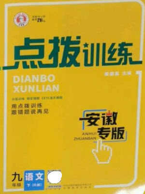 安徽教育出版社2023点拨训练九年级语文下册人教版安徽专版参考答案