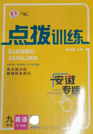 安徽教育出版社2023点拨训练九年级英语下册人教版安徽专版参考答案