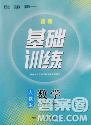 湖南少年儿童出版社2023同步实践评价课程基础训练七年级下册数学人教版参考答案
