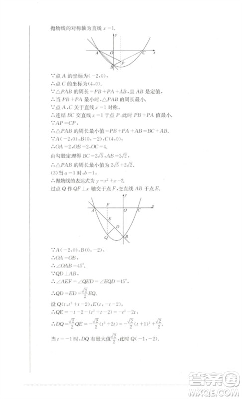 四川教育出版社2023学情点评九年级数学下册华东师大版参考答案