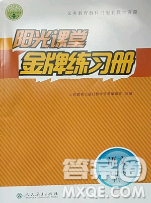 人民教育出版社2023阳光课堂金牌练习册九年级下册语文人教版参考答案
