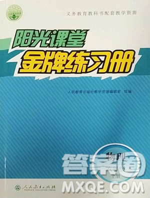 人民教育出版社2023阳光课堂金牌练习册八年级下册物理人教版参考答案 人民教育出版社2023阳光课堂金牌练习册八年级下册物理人教版参考答案
