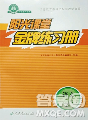 人民教育出版社2023阳光课堂金牌练习册六年级下册语文人教版参考答案