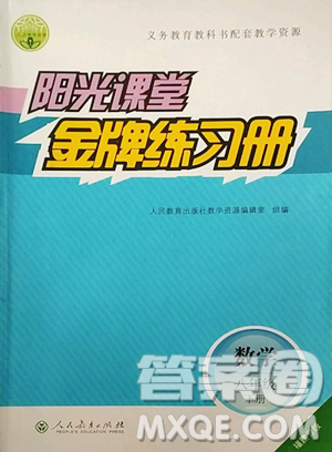 人民教育出版社2023阳光课堂金牌练习册八年级下册数学人教版福建专版参考答案