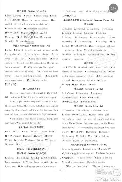 长江少年儿童出版社2023优质课堂导学案B自主作业七年级英语下册人教版参考答案 长江少年儿童出版社2023优质课堂导学案B自主作业七年级英语下册人教版参考答案