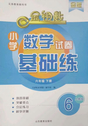 山东教育出版社2023金钥匙小学数学试卷基础练六年级下册人教版参考答案