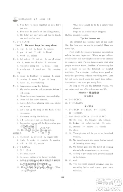 山东友谊出版社2023初中同步练习册九年级英语下册外研版参考答案 山东友谊出版社2023初中同步练习册九年级英语下册外研版参考答案