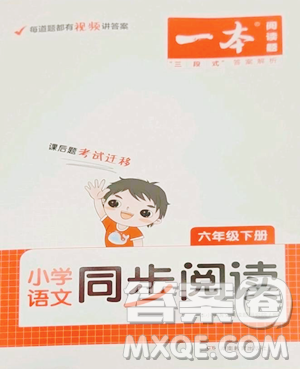 湖南教育出版社2023一本同步阅读六年级下册语文人教版参考答案