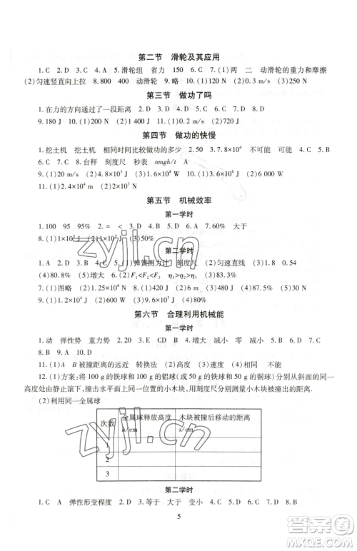 明天出版社2023智慧学习导学练八年级下册物理沪科版参考答案 明天出版社2023智慧学习导学练八年级下册物理沪科版参考答案
