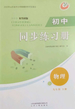 山东人民出版社2023初中同步练习册九年级物理下册鲁科版五四制参考答案