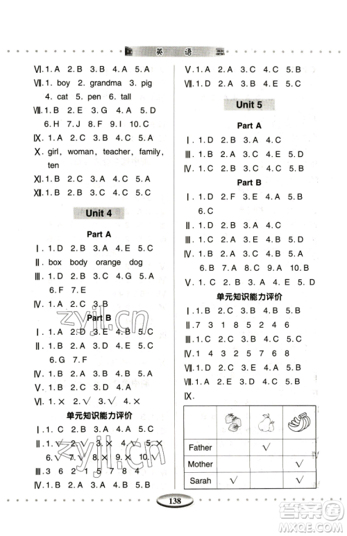 青岛出版社2023智慧学习三年级下册英语人教版参考答案 青岛出版社2023智慧学习三年级下册英语人教版参考答案
