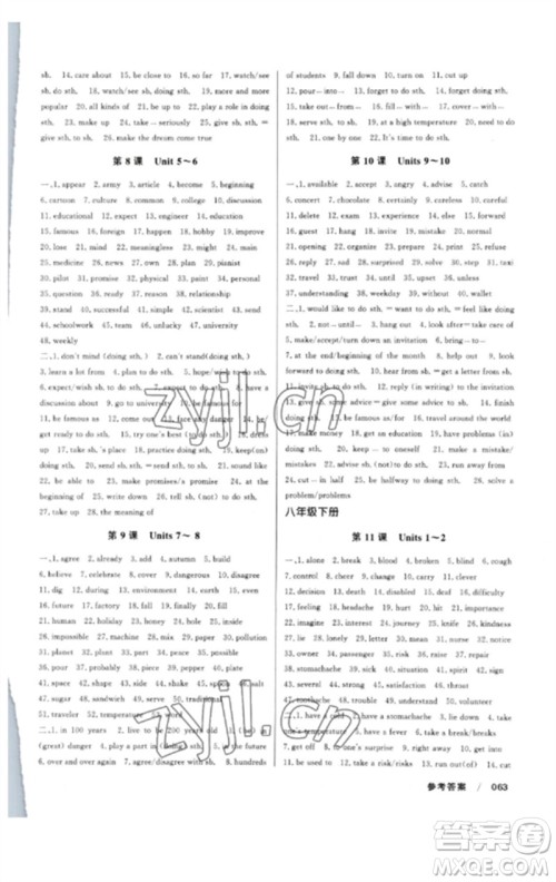 新疆文化出版社2023新疆中考冲刺60天九年级英语通用版参考答案