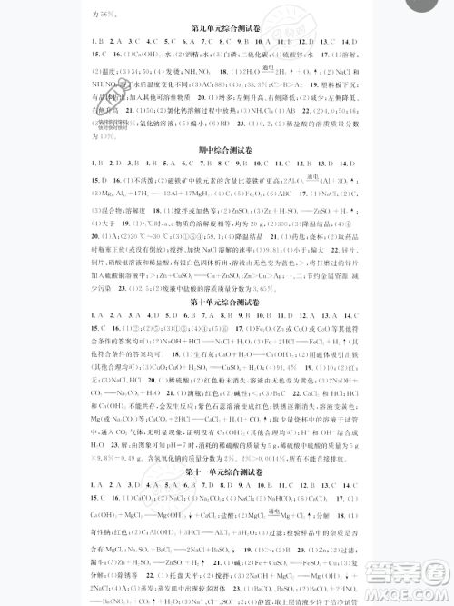 天津科学技术出版社2023智慧学堂核心素养提升法九年级下册化学人教版参考答案 天津科学技术出版社2023智慧学堂核心素养提升法九年级下册化学人教版参考答案