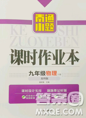 延边大学出版社2023南通小题课时作业本九年级下册物理苏科版参考答案