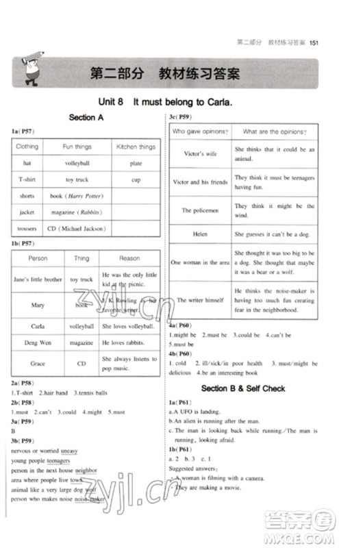 首都师范大学出版社2023年初中同步5年中考3年模拟九年级英语下册人教版河南专版参考答案 首都师范大学出版社2023年初中同步5年中考3年模拟九年级英语下册人教版河南专版参考答案
