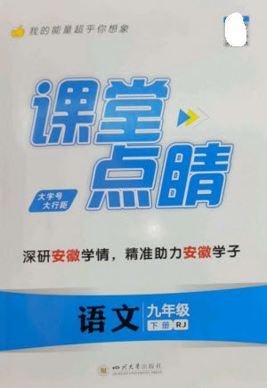 四川大学出版社2023课堂点睛九年级语文下册人教版安徽专版参考答案