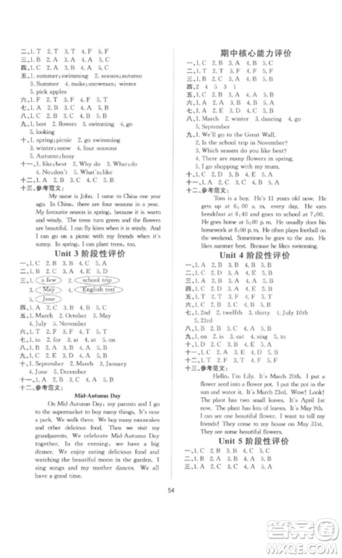 延边教育出版社2023高分突破创优100五年级英语下册人教PEP版参考答案 延边教育出版社2023高分突破创优100五年级英语下册人教PEP版参考答案