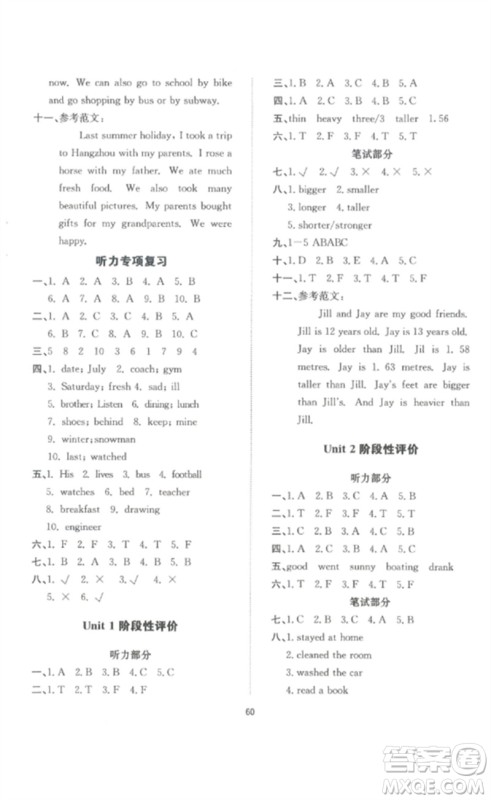 延边教育出版社2023高分突破创优100六年级英语下册人教PEP版参考答案 延边教育出版社2023高分突破创优100六年级英语下册人教PEP版参考答案
