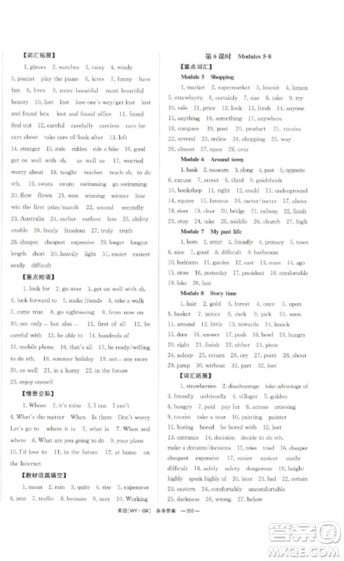 湖南师范大学出版社2023全效学习中考学练测九年级英语外研版广西专版参考答案 湖南师范大学出版社2023全效学习中考学练测九年级英语外研版广西专版参考答案