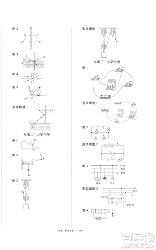 湖南师范大学出版社2023全效学习中考学练测九年级物理通用版参考答案