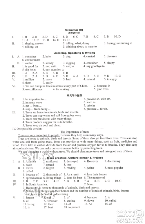 沈阳出版社2023终极学案七年级下册英语沪教版参考答案 沈阳出版社2023终极学案七年级下册英语沪教版参考答案