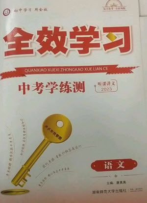 湖南师范大学出版社2023全效学习中考学练测九年级语文通用版参考答案