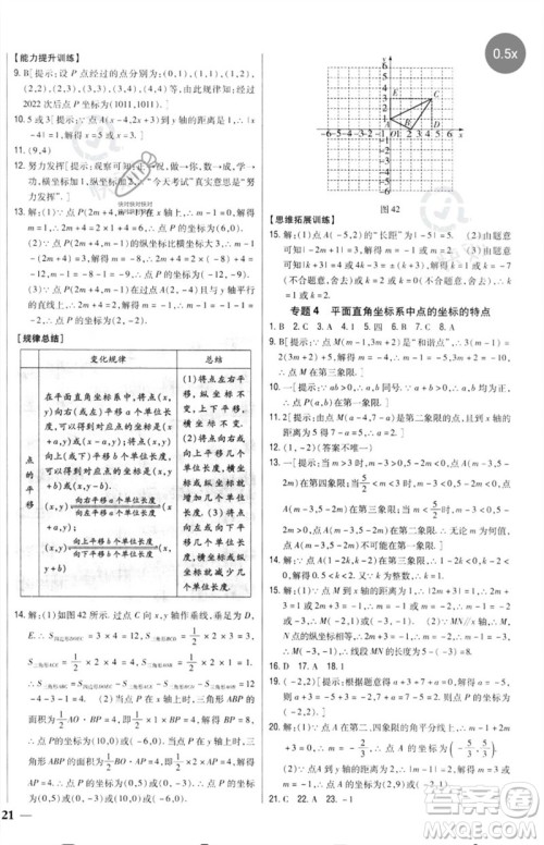 吉林人民出版社2023全科王同步课时练习七年级数学下册人教版参考答案