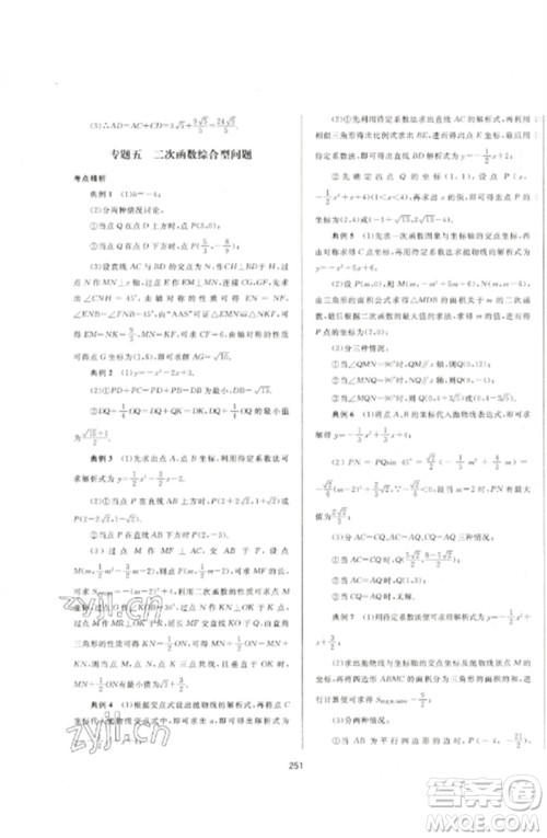 延边大学出版社2023中考先锋中考总复习九年级数学通用版参考答案 延边大学出版社2023中考先锋中考总复习九年级数学通用版参考答案