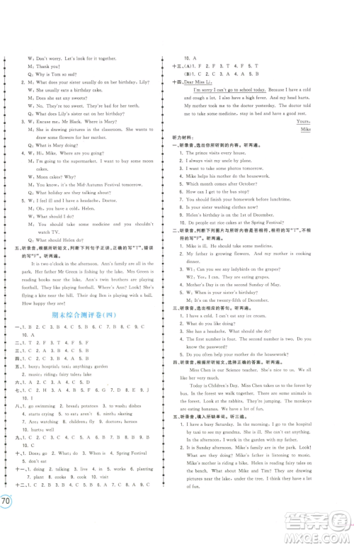 江西科学技术出版社2023夺冠金卷五年级下册英语译林版参考答案 江西科学技术出版社2023夺冠金卷五年级下册英语译林版参考答案