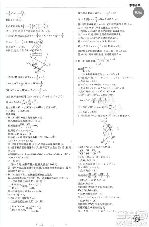 青岛出版社2023初中总复习手册九年级数学通用版参考答案