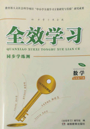 湖南教育出版社2023全效学习同步学练测九年级数学下册北师大版参考答案