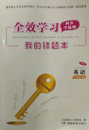 湖南教育出版社2023全效学习同步学练测八年级英语下册人教版参考答案